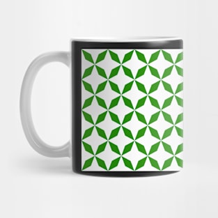 Abstract pattern - green and white. Mug